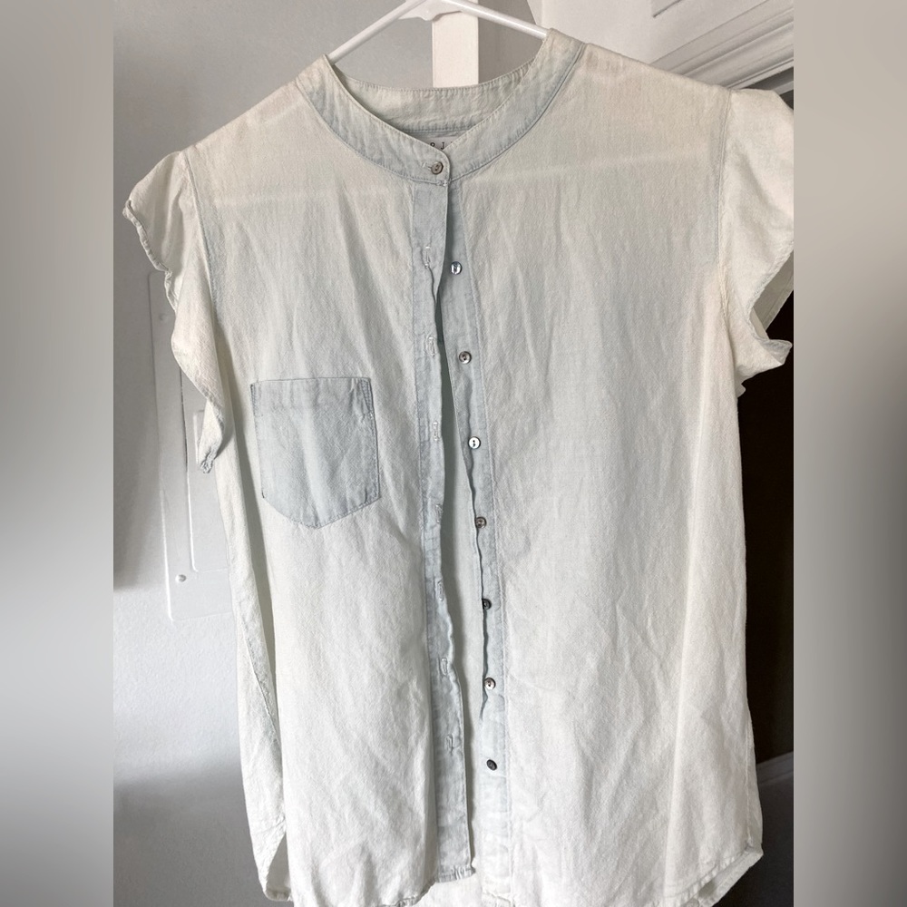 Man Repeller Washed Denim Button Down - image 1